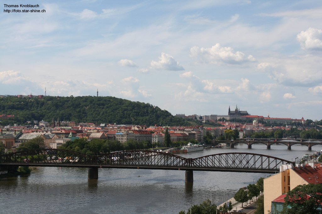 view across Vltava, Prague, Czechia
